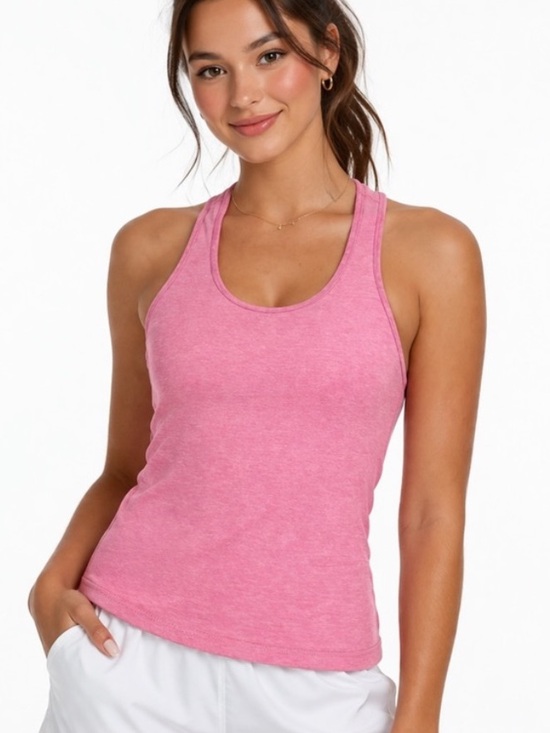 lululemon athletica Tops - lululemon athletica Heathered Pink Racerback Tank